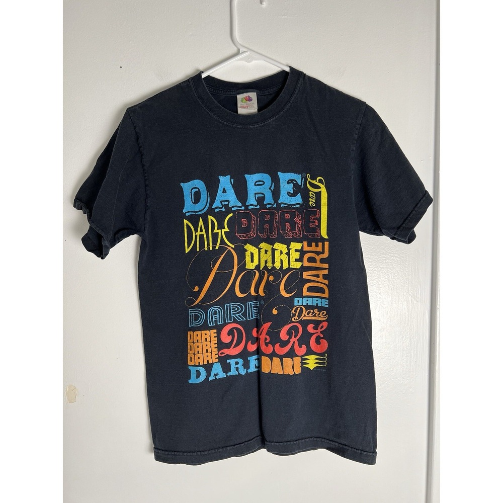 D.A.R.E. Vtg MultiColored Fonts Graphic T Shirt Size Small 90s Retro Dare